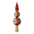 Load image into Gallery viewer, Christmas Glow - Spike with spotlights. Handmade Glass Christmas ornament.