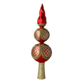 Load image into Gallery viewer, Christmas Glow - Spike with spotlights. Handmade Glass Christmas ornament.
