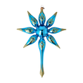 Load image into Gallery viewer, Blue Christmas Star. Handmade Glass Christmas ornament.