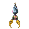 Load image into Gallery viewer, Enchanted Winged Bat. Handmade Glass Christmas ornament.
