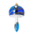 Load image into Gallery viewer, Glass Mushroom with Colorful Patterns. Handmade Glass Christmas ornament.