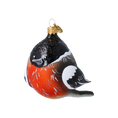 Load image into Gallery viewer, Winter Gil Bird. Handmade Glass Christmas ornament.