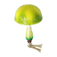 Load image into Gallery viewer, Fairy Lemon Mushroom. Handmade Glass Christmas ornament.