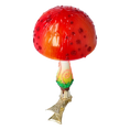 Load image into Gallery viewer, Fairyland's Mushroom. Handmade Glass Christmas ornament.