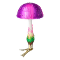 Load image into Gallery viewer, Forest Mushroom on a Clip. Handmade Glass Christmas ornament.