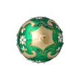 Load image into Gallery viewer, Egg Emerald Brilliance. Handmade Glass Christmas ornament.