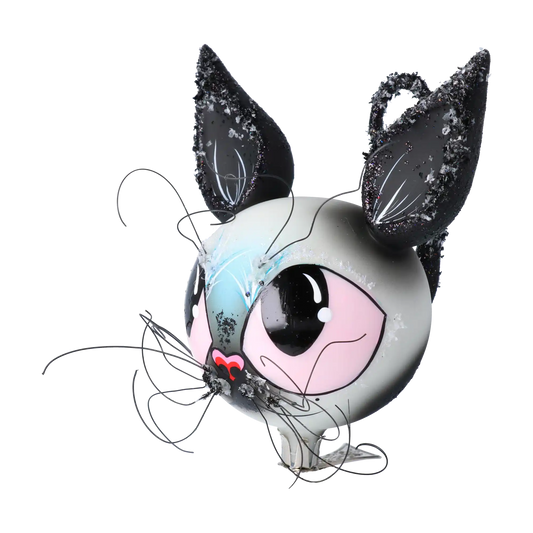 Magic Cat - Charming Glass Decoration. Handmade Glass Christmas ornament.