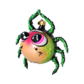 Load image into Gallery viewer, Spider Cute Fear for Halloween. Handmade Glass Christmas ornament.