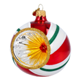 Load image into Gallery viewer, Candy Lollipop with Spotlight. Handmade Glass Christmas ornament.