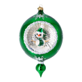 Load image into Gallery viewer, Winter Snowman Drop. Handmade Glass Christmas ornament.