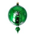 Load image into Gallery viewer, Winter Snowman Drop. Handmade Glass Christmas ornament.