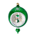 Load image into Gallery viewer, Winter Snowman Drop. Handmade Glass Christmas ornament.