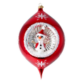 Load image into Gallery viewer, Snowman Winter Joy. Handmade Glass Christmas ornament.