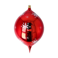 Load image into Gallery viewer, Snowman Winter Joy. Handmade Glass Christmas ornament.