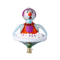Load image into Gallery viewer, Snowman on an apple tree. Handmade Glass Christmas ornament.