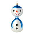 Load image into Gallery viewer, Vintage Snowman. Handmade Glass Christmas ornament.