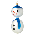Load image into Gallery viewer, Vintage Snowman. Handmade Glass Christmas ornament.