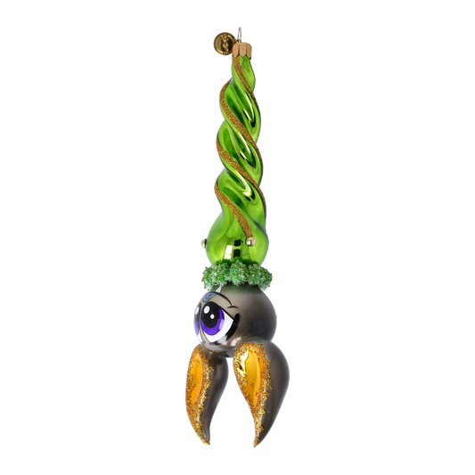 Bat -Green Claw - Fancy Glass Decoration. Handmade Glass Christmas ornament.