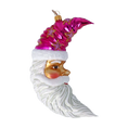 Load image into Gallery viewer, Santa Claus in the Pink Sky. Handmade Glass Christmas ornament.