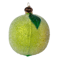 Load image into Gallery viewer, Hand Painted Glass Ornament - Lime. Handmade Glass Christmas ornament.