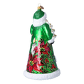 Load image into Gallery viewer, Christmas Green Santa Claus. Handmade Glass Christmas ornament.