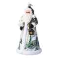 Load image into Gallery viewer, Winter Christmas Santa. Handmade Glass Christmas ornament.