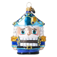 Load image into Gallery viewer, Blue Nutcracker - Glass Christmas Ornament.