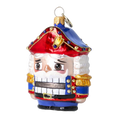 Load image into Gallery viewer, Nutcracker in Royal Colors. Handmade Glass Christmas ornament.