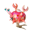 Load image into Gallery viewer, Happy Crab. Handmade Glass Christmas ornament.