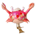 Load image into Gallery viewer, Happy Crab. Handmade Glass Christmas ornament.