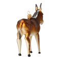 Load image into Gallery viewer, Donkey brown. Handmade Glass Christmas ornament.
