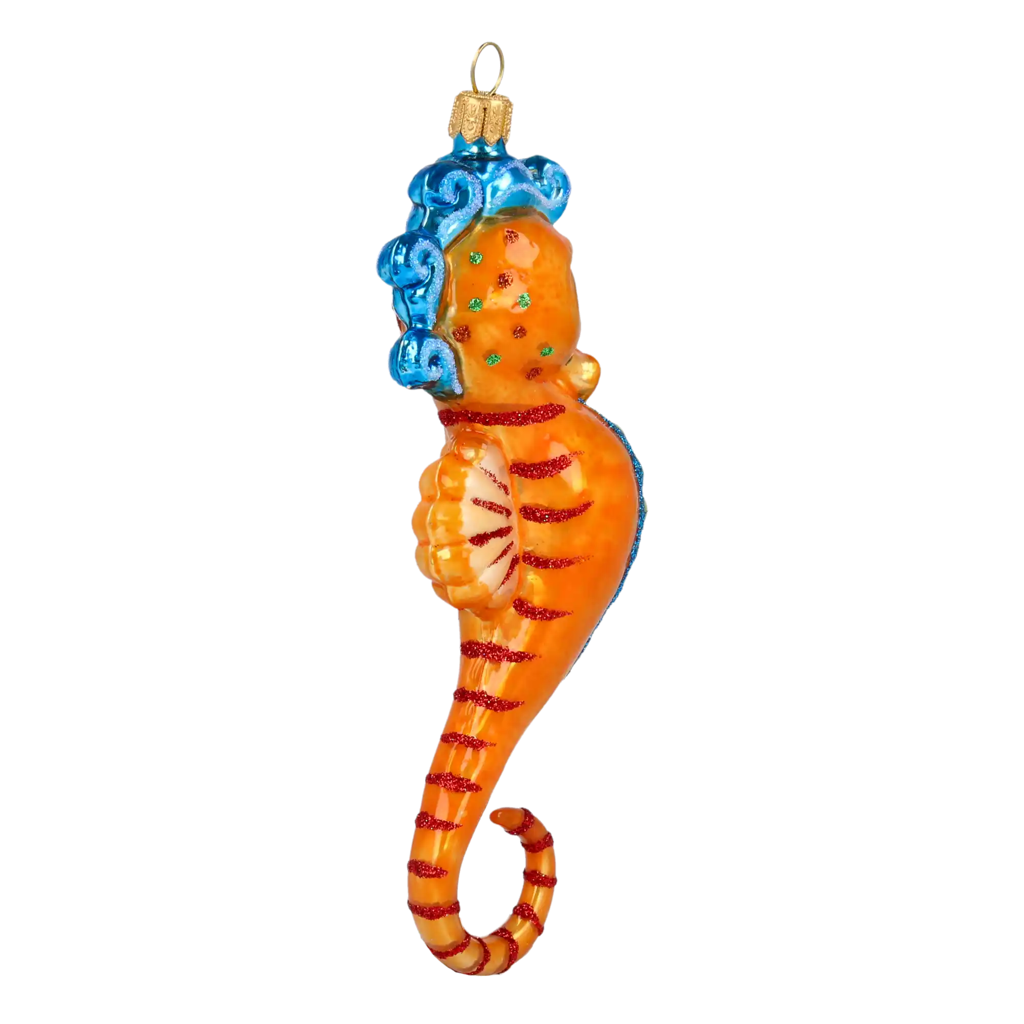 Seahorse - Ocean Friend. Handmade Glass Christmas ornament.