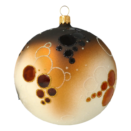 Fish Ball. Handmade Glass Christmas ornament.