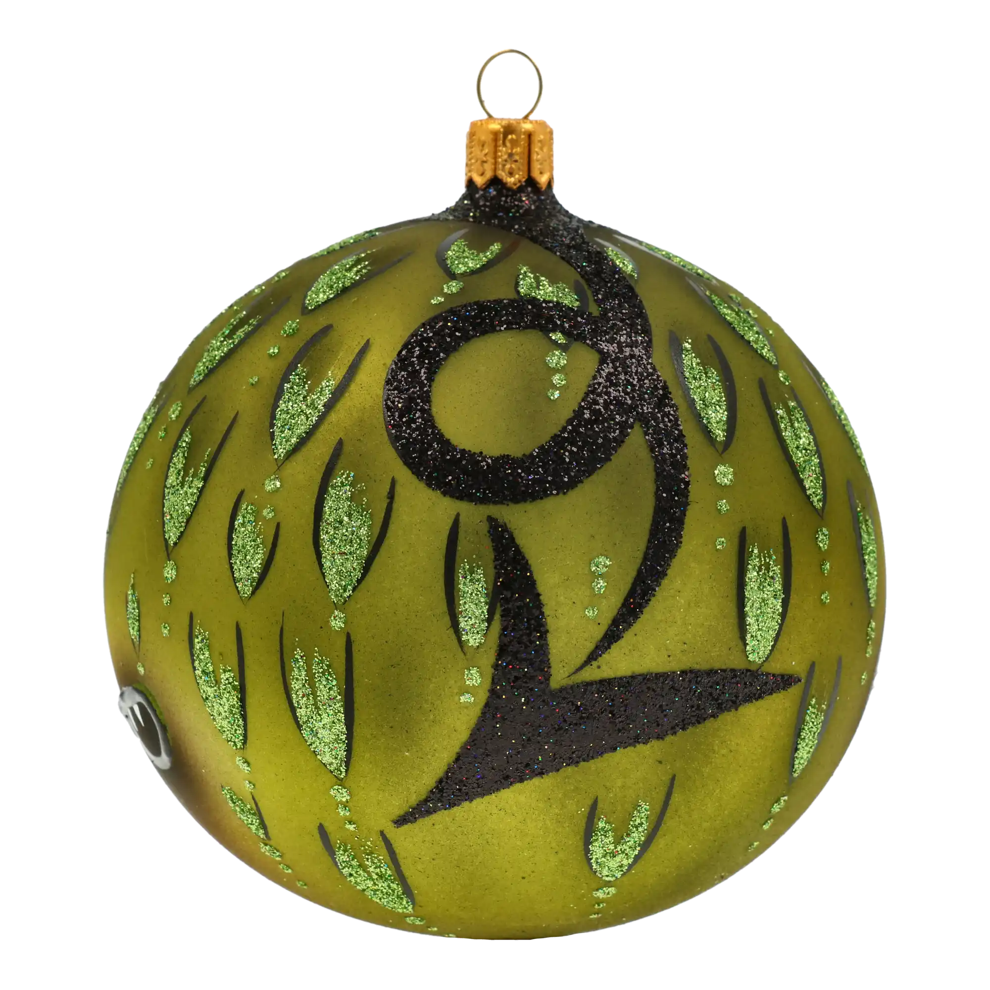 Green Dragon. Handmade Glass Christmas ornament.