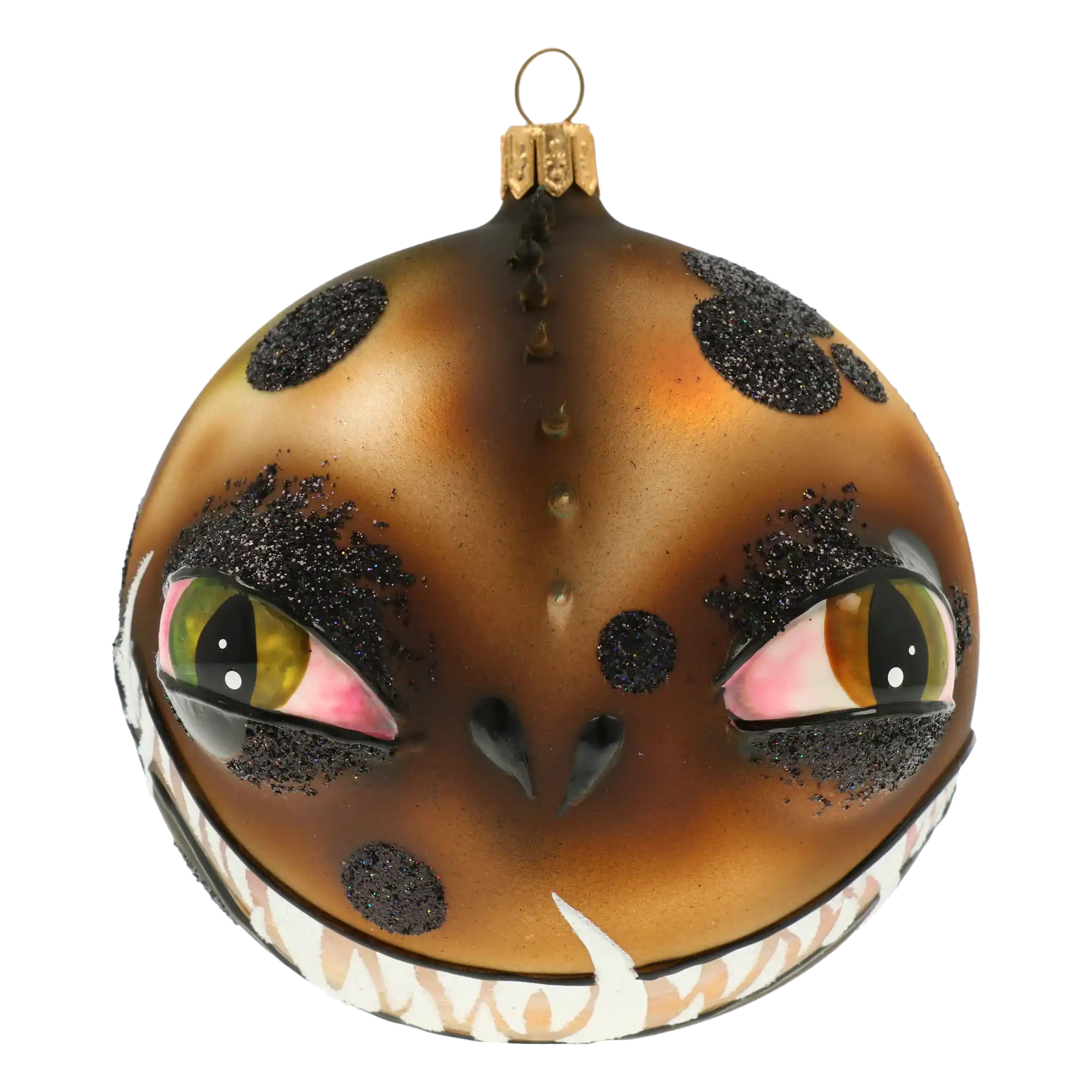 Smiling Dragon. Handmade Glass Christmas ornament.