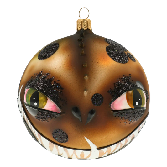 Smiling Dragon. Handmade Glass Christmas ornament.