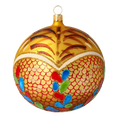 Load image into Gallery viewer, Golden Dragon. Handmade Glass Christmas ornament.
