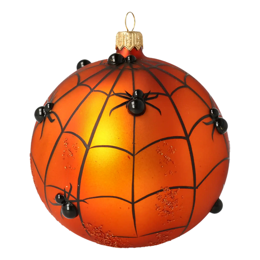 Sphere Web. Handmade Glass Christmas ornament.