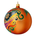 Load image into Gallery viewer, Mexican Calavera Skull. Handmade Glass Christmas ornament.
