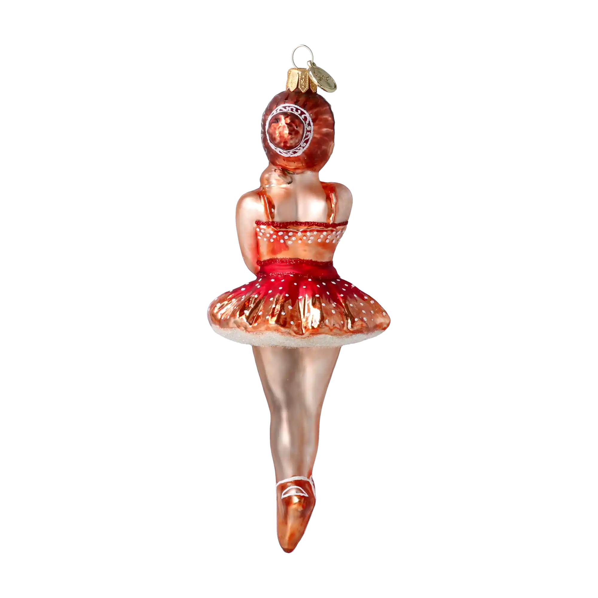 Ballerina. Handmade Glass Christmas ornament.