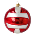 Load image into Gallery viewer, Volleyball. Handmade Glass Christmas ornament.
