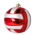 Load image into Gallery viewer, Volleyball. Handmade Glass Christmas ornament.
