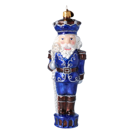 Fairytale Nutcracker. Handmade Glass Christmas ornament.