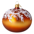 Load image into Gallery viewer, Marmalade Doughnut. Handmade Glass Christmas ornament.
