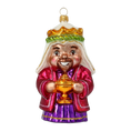 Load image into Gallery viewer, King Kacper. Handmade Glass Christmas ornament.
