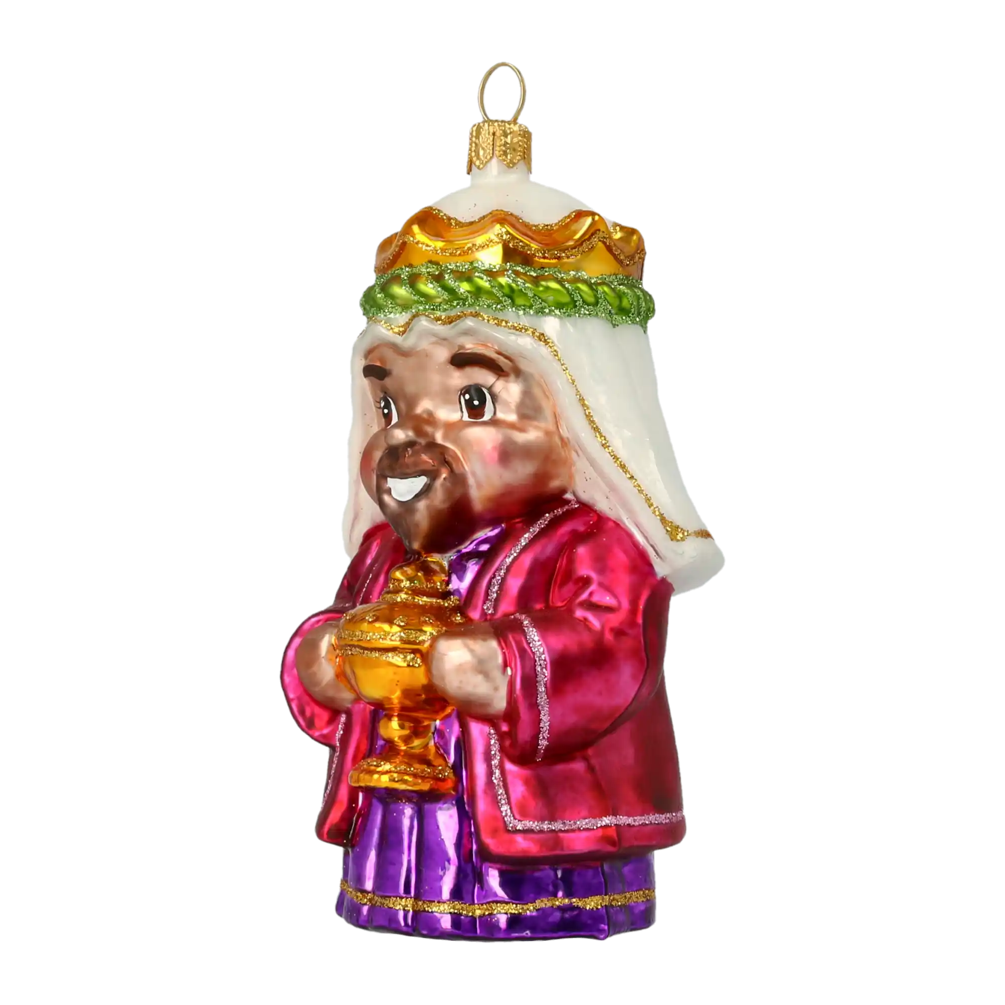 King Kacper. Handmade Glass Christmas ornament.