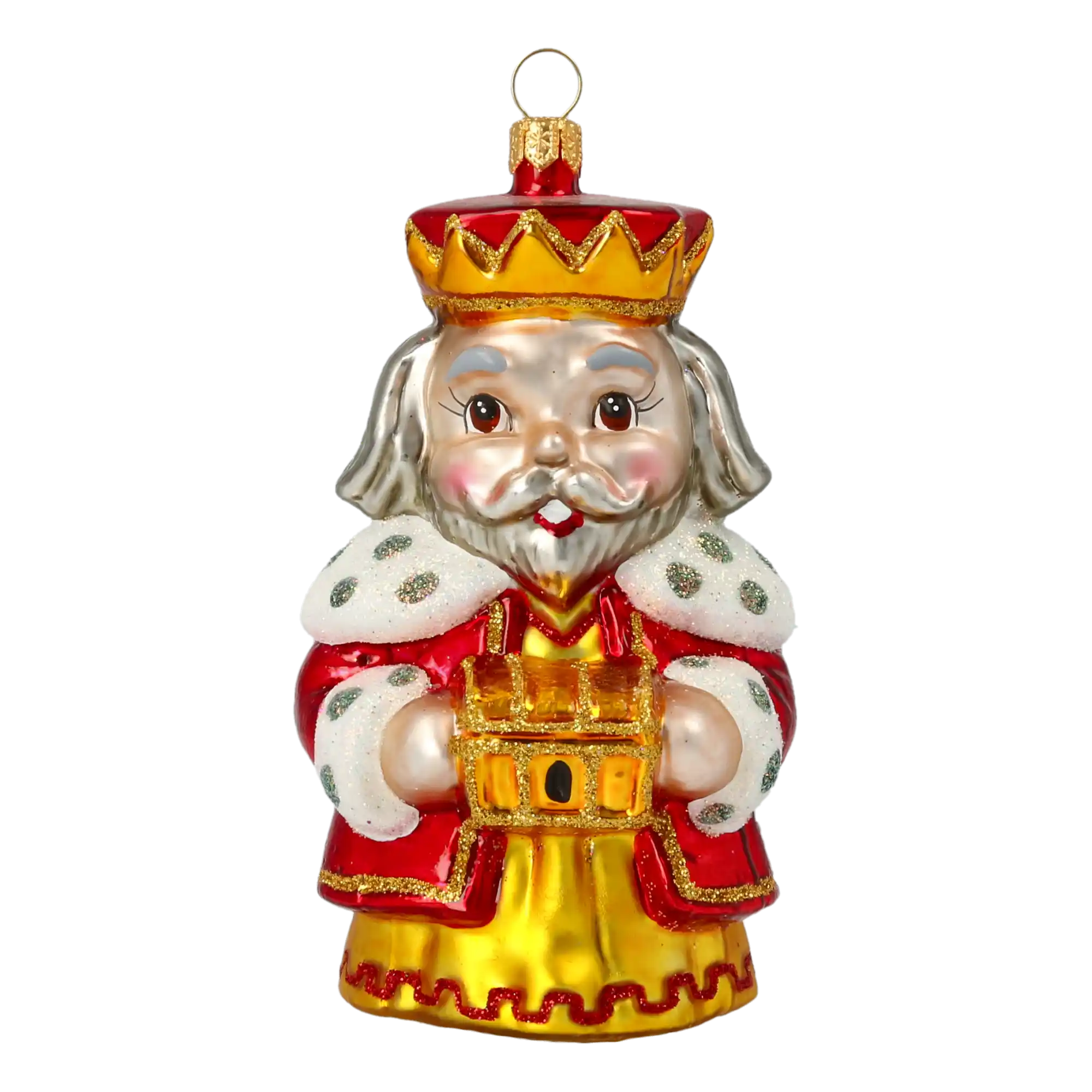 King Melchior. Handmade Glass Christmas ornament.