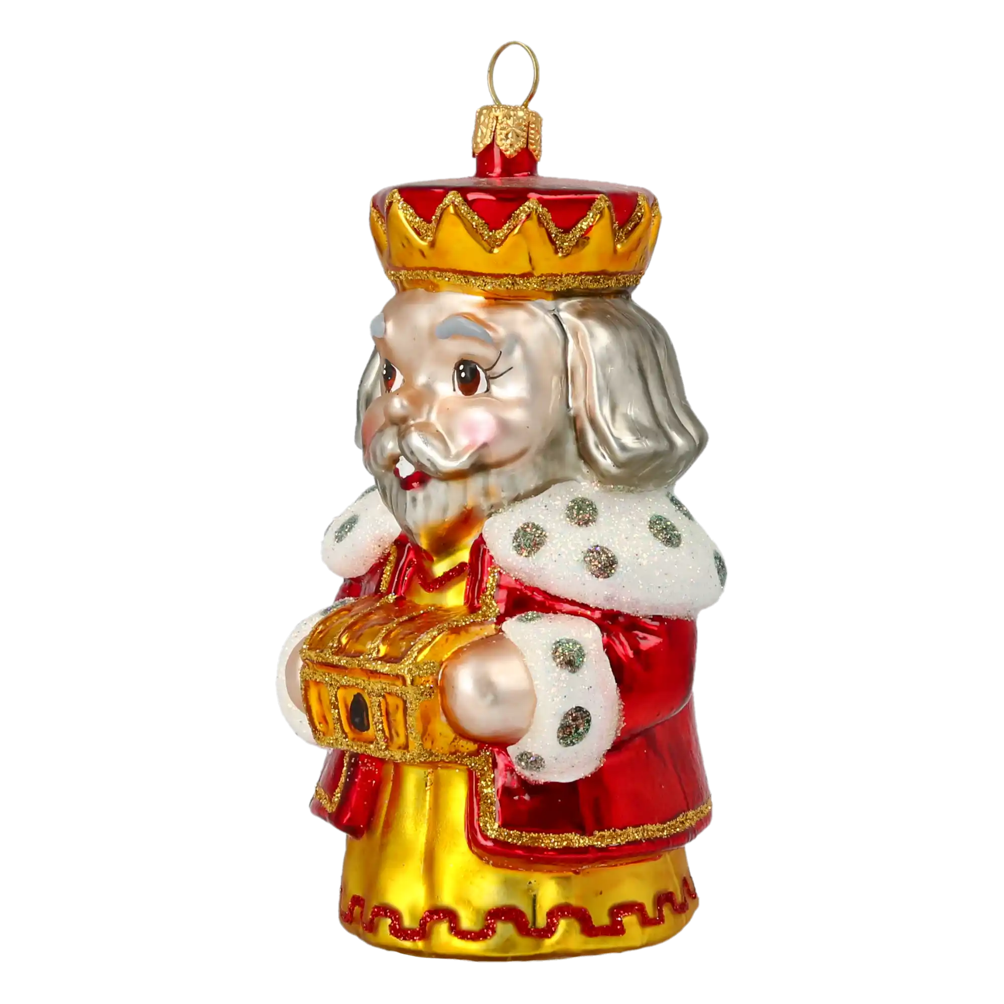 King Melchior. Handmade Glass Christmas ornament.