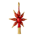 Load image into Gallery viewer, Ruby Star Spike. Handmade Glass Christmas ornament.
