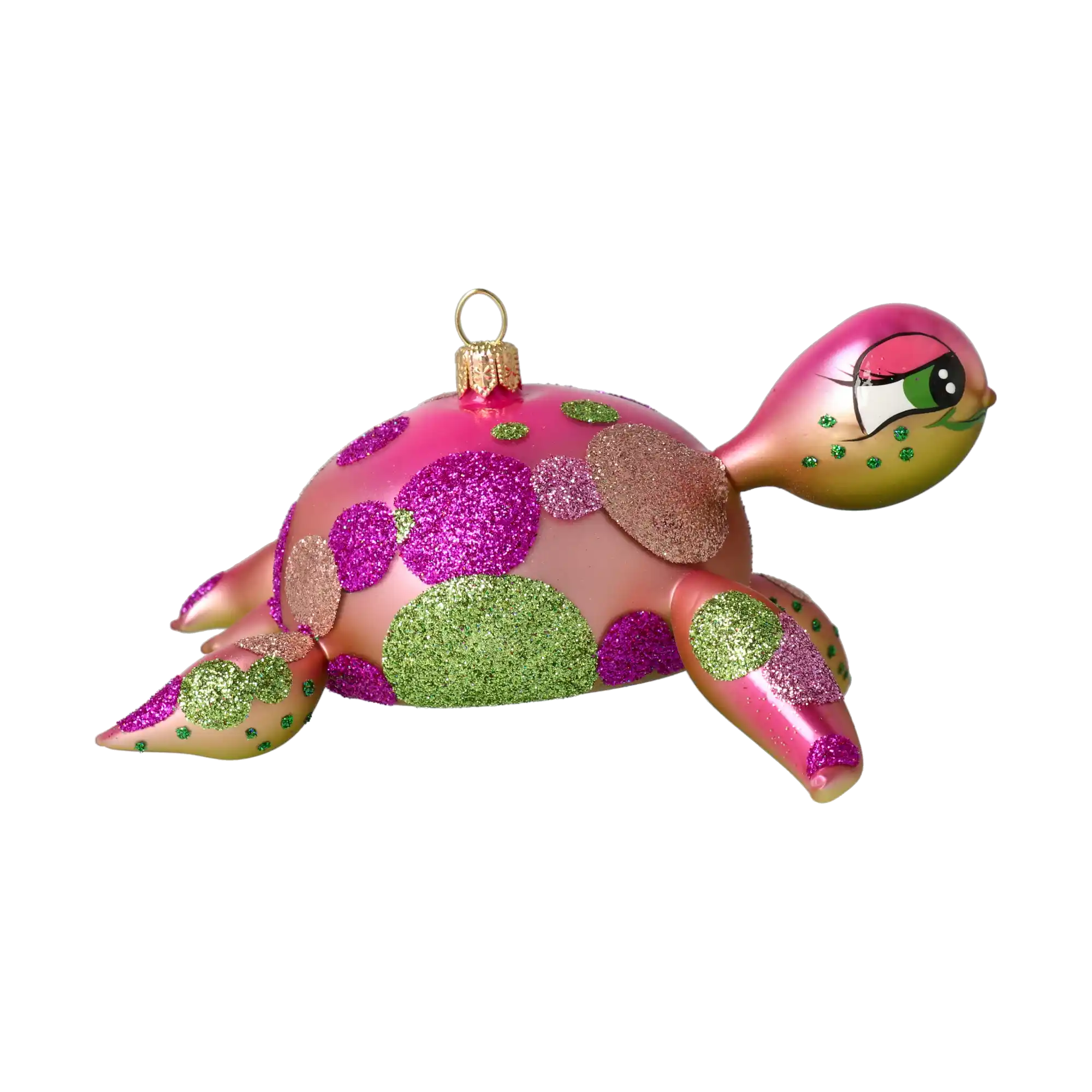 Turtle-Friend from the Ocean. Handmade Glass Christmas ornament.